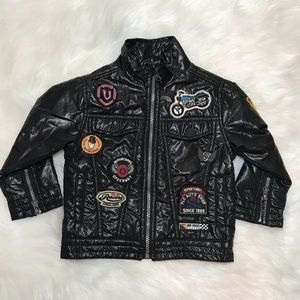 The Children's Place Black Jean Jacket with Patches
